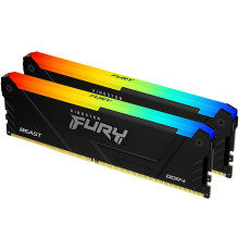 Оперативная память Kingston FURY Beast RGB 2x32ГБ DDR4 3200 МГц KF432C16BB2AK2/64