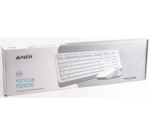 Клавиатура + мышь A4Tech Fstyler FG1010 белый/серый