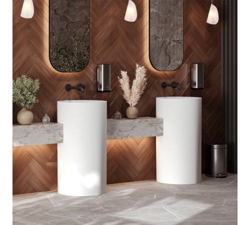 Умывальник Belux Осло-2 450x850 18, белый матовый/Solid Surface