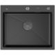 Кухонная мойка ARFEKA Eco AR 600*500 POP-UP BLACK PVD NANO DECOR MILLET GRAINS
