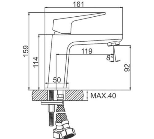 Смеситель Ledeme L1081