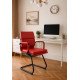 Офисное кресло AksHome Indigo CF экокожа, красный/черный