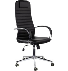 Кресло Brabix Pilot EX-610 CH кожзам, черный