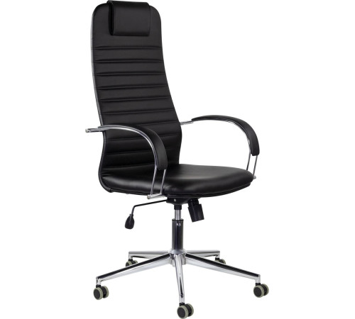 Кресло Brabix Pilot EX-610 CH кожзам, черный