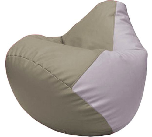 Кресло-мешок Flagman Груша Макси Г2.3-0225 светло-серый/сиреневый