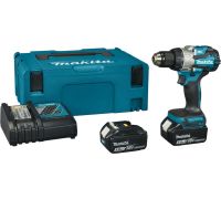 Дрель-шуруповерт Makita DDF489RTJ с 2-мя АКБ, кейс