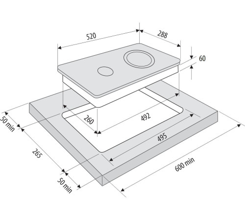 Варочная панель Krona Corto 30 BL