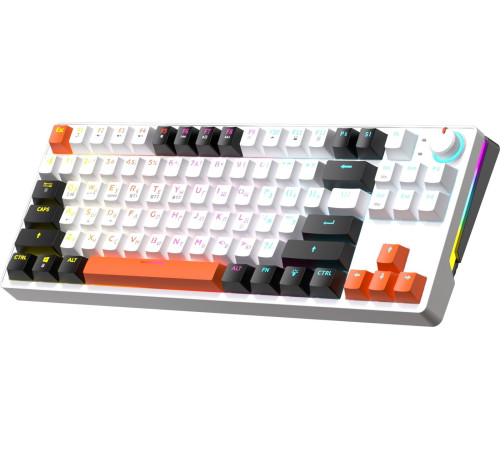 Клавиатура JEGG ZA87 Pro White Black Orange TNT Yellow