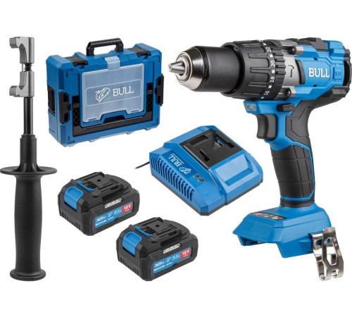 Ударная дрель-шуруповерт Bull SR 1805 1329882 с 2-мя АКБ, кейс