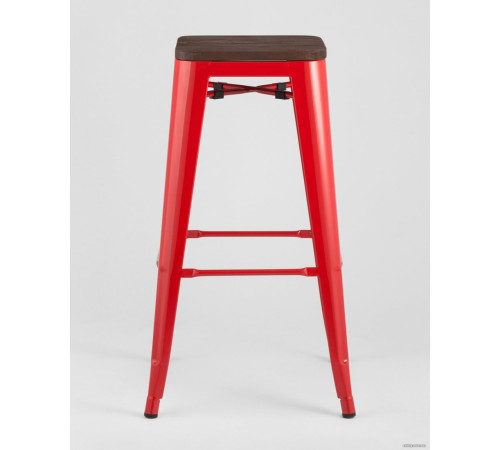 Табурет Stool Group TOLIX WOOD барный красный глянцевый