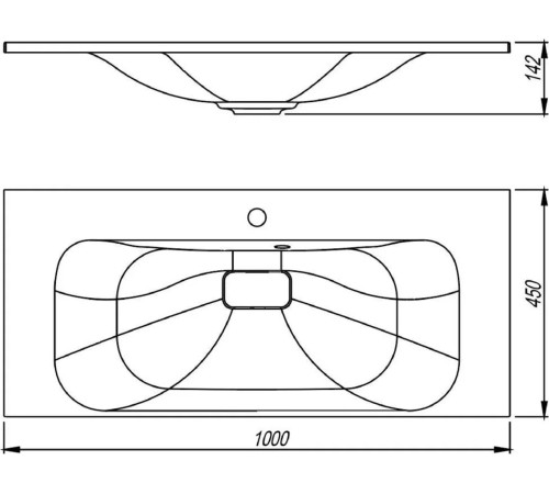 Умывальник Symbolite Фортуна 100x45