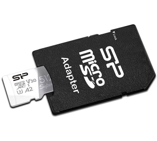 Карта памяти Silicon-Power Superior microSDXC SP512GBSTXDA2V20SP 512GB с адаптером