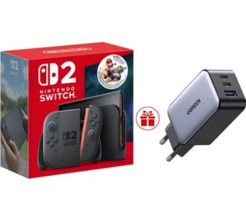 Игровая приставка Nintendo Switch 2 Mario Kart World Bundle + зарядное устройство Ugreen CD244 10335 по акции