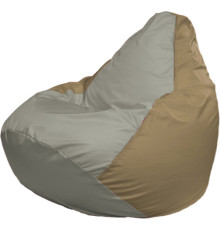Кресло-мешок Flagman Груша Макси Г2.1-348 бежевый темный/серый
