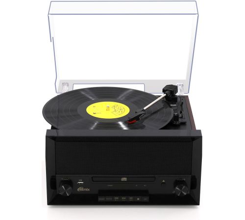 Многофункциональный аудиоцентр Ritmix LP-400B черный/коричневый