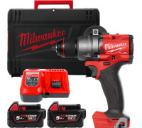 Дрель-шуруповерт Milwaukee M18 FUEL M18FDD3-502X 4933479863 с 2-мя АКБ 5 Ач, кейс
