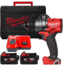 Дрель-шуруповерт Milwaukee M18 FUEL M18FDD3-502X 4933479863 с 2-мя АКБ 5 Ач, кейс