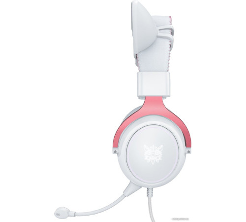 Наушники Onikuma X10 белый/розовый, с ушками