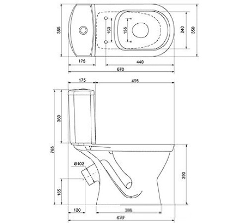 Унитаз Santek Алькор WH302140