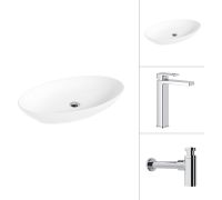 Умывальник Lauter 21571 + Cascade 21СК0655C с сифоном 21635CH хром
