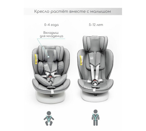 Детское автокресло Amarobaby Champion Isofix AMARO-2008CH-Se серый