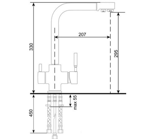 Смеситель Ulgran U-016 342 графит