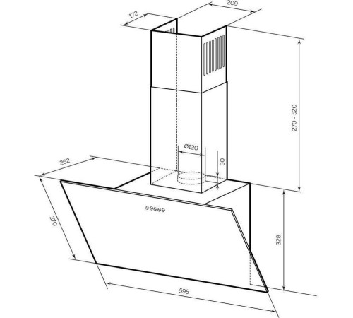 Кухонная вытяжка LEX Moza 600 белый