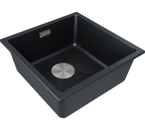 Кухонная мойка Paulmark IT-Granit Lumi 45 Uni LU45-BLM черный/черный металлик