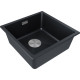 Кухонная мойка Paulmark IT-Granit Lumi 45 Uni LU45-BLM черный/черный металлик