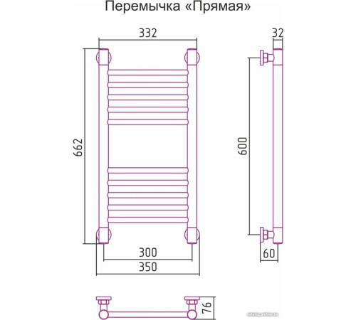Полотенцесушитель Сунержа Богема+ 600x300 00-0220-6030
