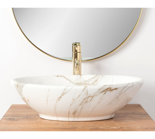 Умывальник Rea Pamela Shiny Aiax Marmur REA-U9685 мрамор