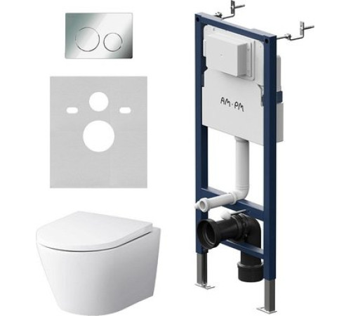 Унитаз подвесной AM.PM Prime Fit IS90151.741701 с кнопкой смыва