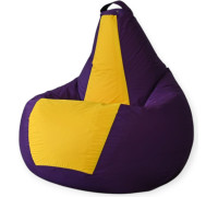 Кресло-мешок Mio Tesoro Груша Kombo XXL GF-130x85-FZH фиолетовый/желтый