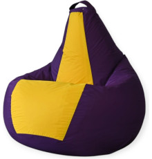 Кресло-мешок Mio Tesoro Груша Kombo XXL GF-130x85-FZH фиолетовый/желтый