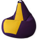 Кресло-мешок Mio Tesoro Груша Kombo XXL GF-130x85-FZH фиолетовый/желтый