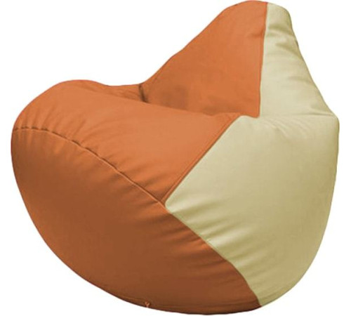 Кресло-мешок Flagman Груша Макси Г2.3-2010 оранжевый/светло-бежевый