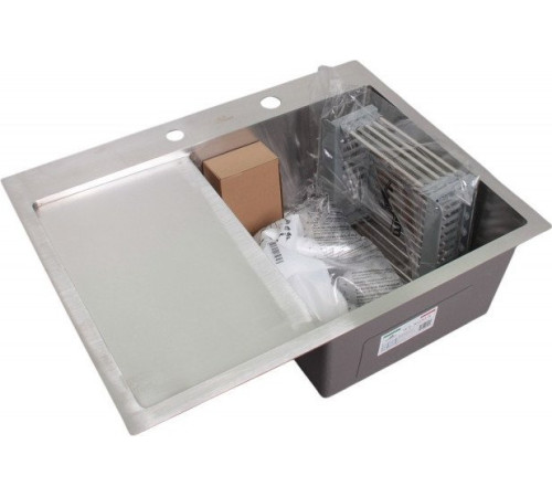 Кухонная мойка Wisent WS-36550-R/GER013 с сифоном, дозатором и коландером