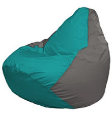 Кресло-мешок Flagman Груша Мини L Г0.1-292 бирюзовый/серый