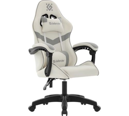 Игровое геймерское кресло Defender Savage белый/серый