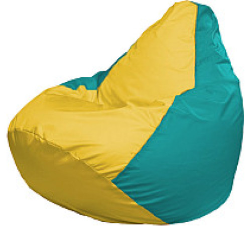 Кресло-мешок Flagman Груша Мега XXXL Г3.1-264 желтый/бирюзовый