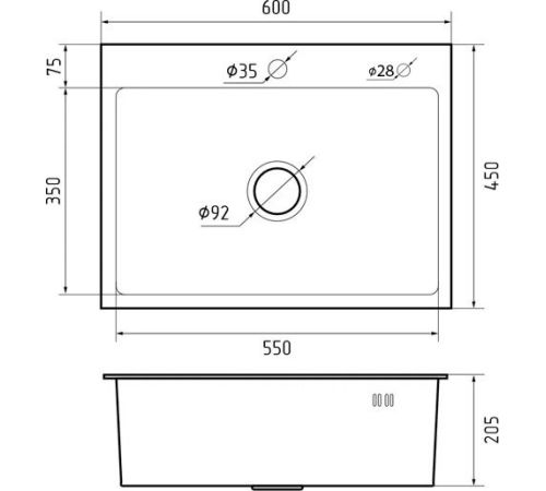 Кухонная мойка КромРус H6045B