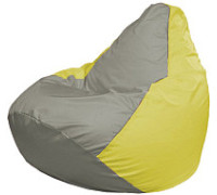 Кресло-мешок Flagman Груша Мини L Г0.1-338 серый/желтый