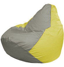 Кресло-мешок Flagman Груша Мини L Г0.1-338 серый/желтый