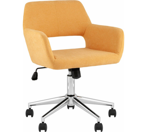 Офисное кресло Stool Group Ross Chrome 50-7 рогожка, желтый
