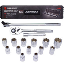 Набор трещотка с головками FORSAGE F-4172-5 17 предметов