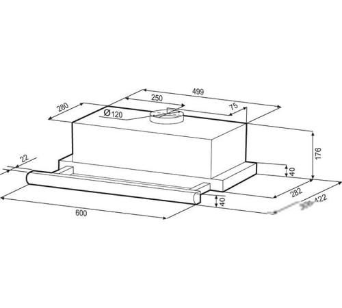 Кухонная вытяжка Krona Kamilla 600 Supernova B черный