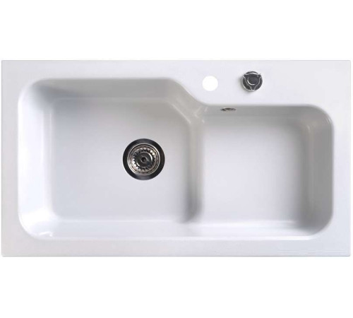 Кухонная мойка Belux SG-REC-HALF-8045-01 белый кварц