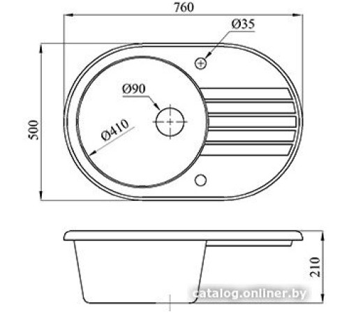 Кухонная мойка БелЭворс Rondo R черный