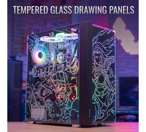 Корпус AeroCool Skribble SKRIBBLE-G-BK-V1