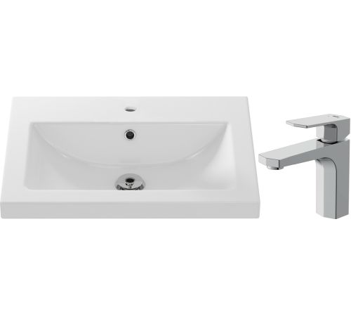 Умывальник Cersanit Como 60 S-UM-COM60/1-w + 63055